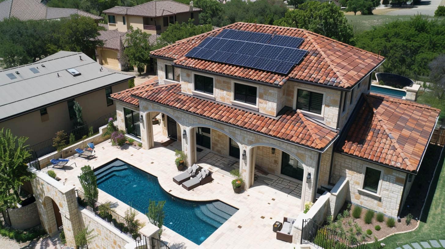 New slop Roofing installation with Solar Panel