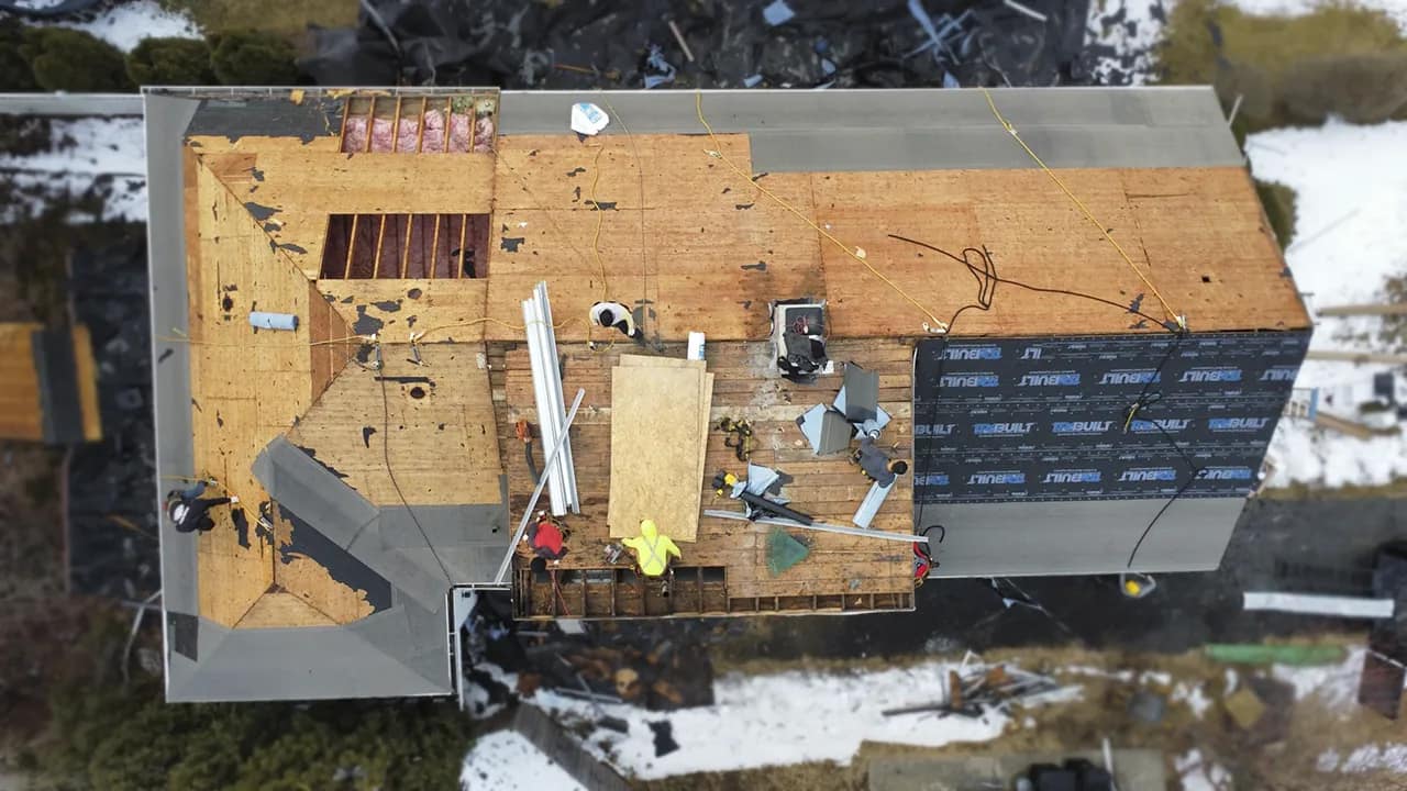 Damaged Roof Repairing residential contractors