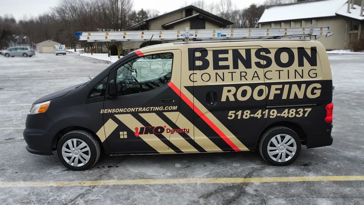 benson roofing Van complete impeccable cleanup